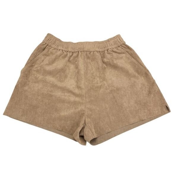 Aritzia Wilfred Free Suede Pull On Short In Tan Womens Size XS - Picture 2 of 5